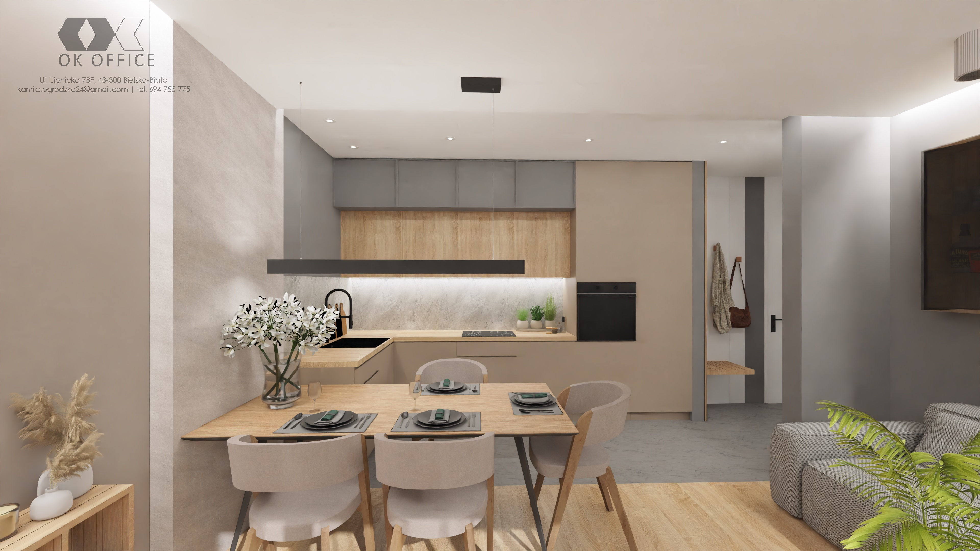 Projekt mieszkania – OK OFFICE - ujęcie 3